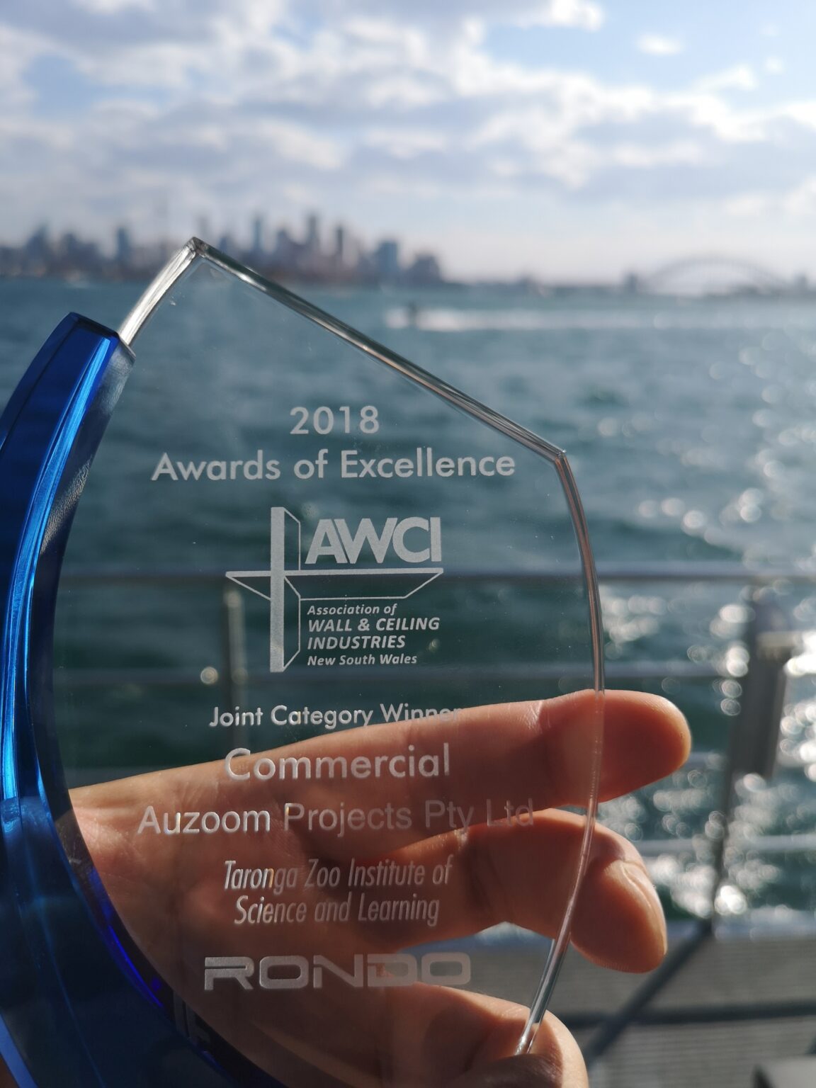 Auzoom won AWCI NSW award 2018